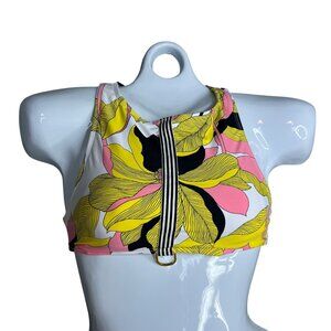 Anne Cole Studio Bikini Swim Top Size XS High Neck‎ Tropical Hawaiian NEW